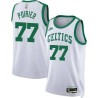 White Classic Vincent Poirier Celtics #77 Twill Basketball Jersey FREE SHIPPING