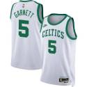 Kevin Garnett Twill Basketball Jersey -Celtics #5 Garnett Twill Jerseys, FREE SHIPPING