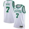 White Classic Mel Riebe Twill Basketball Jersey -Celtics #7 Riebe Twill Jerseys, FREE SHIPPING