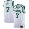 White Classic Tony Delk Twill Basketball Jersey -Celtics #7 Delk Twill Jerseys, FREE SHIPPING