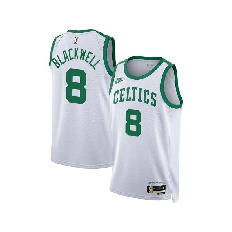 White Classic James Blackwell Twill Basketball Jersey -Celtics #8 Blackwell Twill Jerseys, FREE SHIPPING