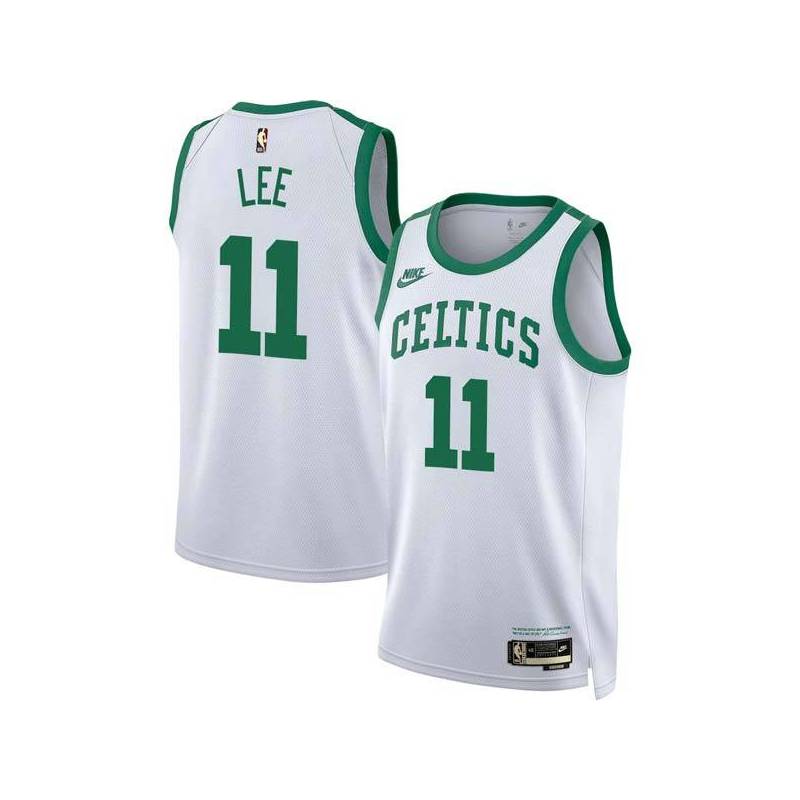 White Classic Courtney Lee Twill Basketball Jersey -Celtics #11 Lee Twill Jerseys, FREE SHIPPING