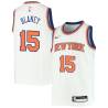 White George Blaney Twill Basketball Jersey -Knicks #15 Blaney Twill Jerseys, FREE SHIPPING