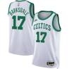 White Classic Don Barksdale Twill Basketball Jersey -Celtics #17 Barksdale Twill Jerseys, FREE SHIPPING