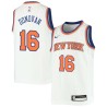 White Harry Donovan Twill Basketball Jersey -Knicks #16 Donovan Twill Jerseys, FREE SHIPPING