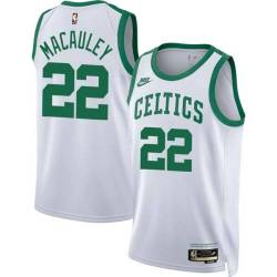 White Classic Ed Macauley Twill Basketball Jersey -Celtics #22 Macauley Twill Jerseys, FREE SHIPPING