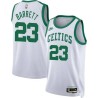 White Classic Ernie Barrett Twill Basketball Jersey -Celtics #23 Barrett Twill Jerseys, FREE SHIPPING