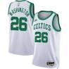 White Classic Kermit Washington Twill Basketball Jersey -Celtics #26 Washington Twill Jerseys, FREE SHIPPING