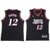 Black Throwback Johnny Dawkins Twill Basketball Jersey -76ers #12 Dawkins Twill Jerseys, FREE SHIPPING