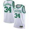 White Classic Bevo Nordmann Twill Basketball Jersey -Celtics #34 Nordmann Twill Jerseys, FREE SHIPPING