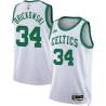 White Classic Frank Brickowski Twill Basketball Jersey -Celtics #34 Brickowski Twill Jerseys, FREE SHIPPING