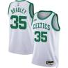 White Classic Charles Bradley Twill Basketball Jersey -Celtics #35 Bradley Twill Jerseys, FREE SHIPPING