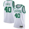 White Classic Joseph Forte Twill Basketball Jersey -Celtics #40 Forte Twill Jerseys, FREE SHIPPING