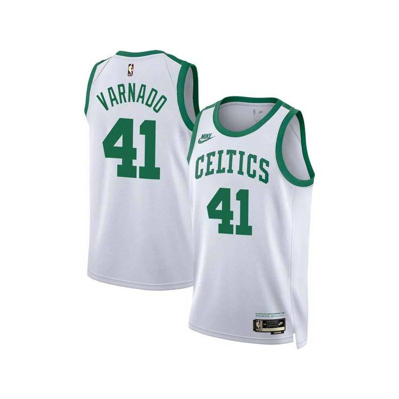 White Classic Jarvis Varnado Twill Basketball Jersey -Celtics #41 Varnado Twill Jerseys, FREE SHIPPING