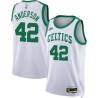 White Classic Jerome Anderson Twill Basketball Jersey -Celtics #42 Anderson Twill Jerseys, FREE SHIPPING