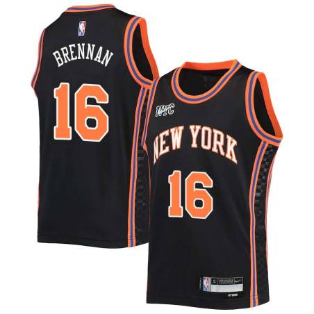 2021-22City Pete Brennan Twill Basketball Jersey -Knicks #16 Brennan Twill Jerseys, FREE SHIPPING