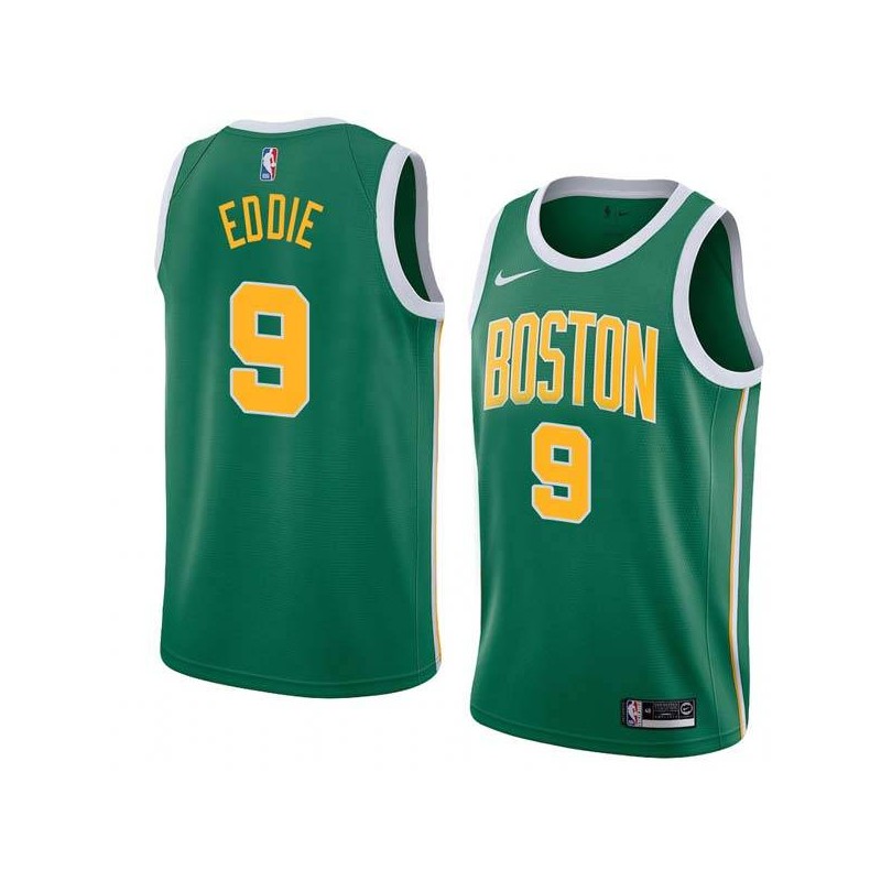 Green_Gold Jarell Eddie Celtics #9 Twill Basketball Jersey FREE SHIPPING