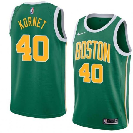 Green_Gold Luke Kornet Celtics #40 Twill Basketball Jersey FREE SHIPPING