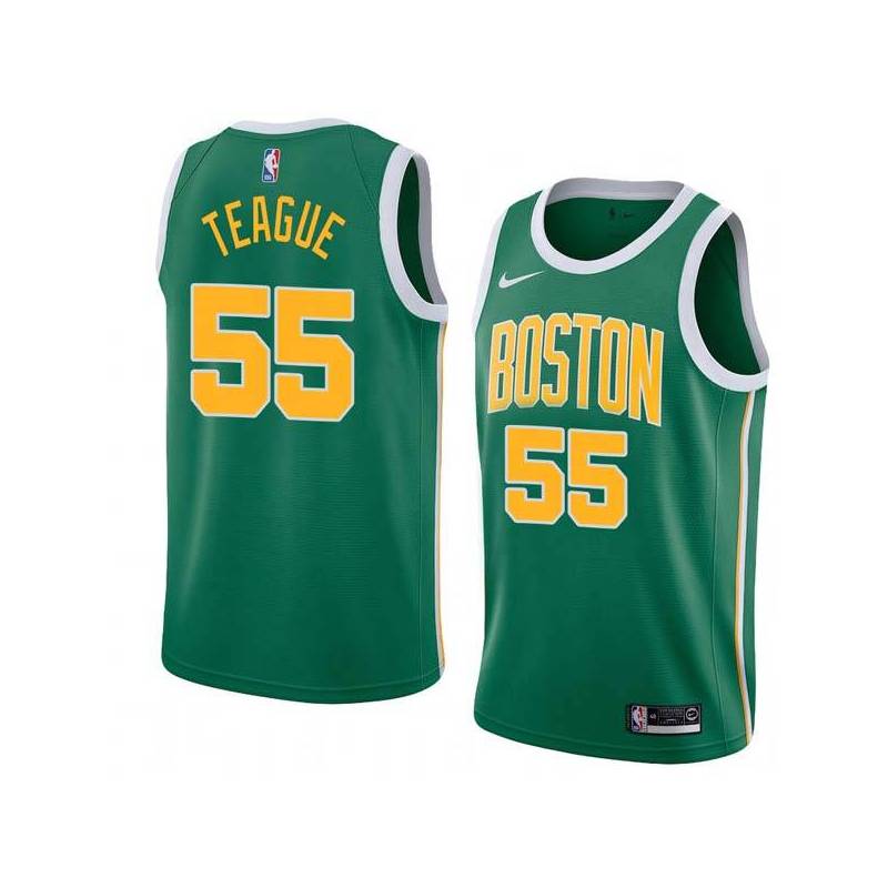 Green_Gold Jeff Teague Celtics #55 Twill Basketball Jersey FREE SHIPPING