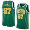 Green_Gold Brodric Thomas Celtics #97 Twill Basketball Jersey FREE SHIPPING