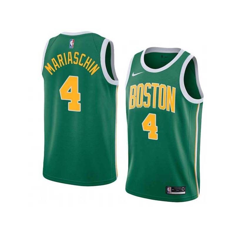 Green_Gold Saul Mariaschin Twill Basketball Jersey -Celtics #4 Mariaschin Twill Jerseys, FREE SHIPPING