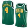 Green_Gold Alaa Abdelnaby Twill Basketball Jersey -Celtics #4 Abdelnaby Twill Jerseys, FREE SHIPPING