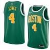 Green_Gold Popeye Jones Twill Basketball Jersey -Celtics #4 Jones Twill Jerseys, FREE SHIPPING