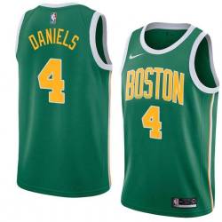 Green_Gold Marquis Daniels Twill Basketball Jersey -Celtics #4 Daniels Twill Jerseys, FREE SHIPPING