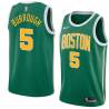 Green_Gold Junior Burrough Twill Basketball Jersey -Celtics #5 Burrough Twill Jerseys, FREE SHIPPING