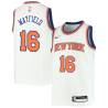 White Ken Mayfield Twill Basketball Jersey -Knicks #16 Mayfield Twill Jerseys, FREE SHIPPING