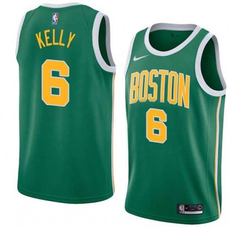 Green_Gold Tom Kelly Twill Basketball Jersey -Celtics #6 Kelly Twill Jerseys, FREE SHIPPING