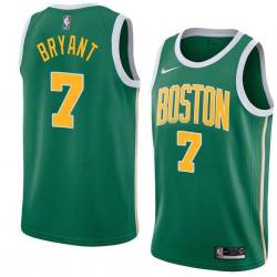 Green_Gold Em Bryant Twill Basketball Jersey -Celtics #7 Bryant Twill Jerseys, FREE SHIPPING