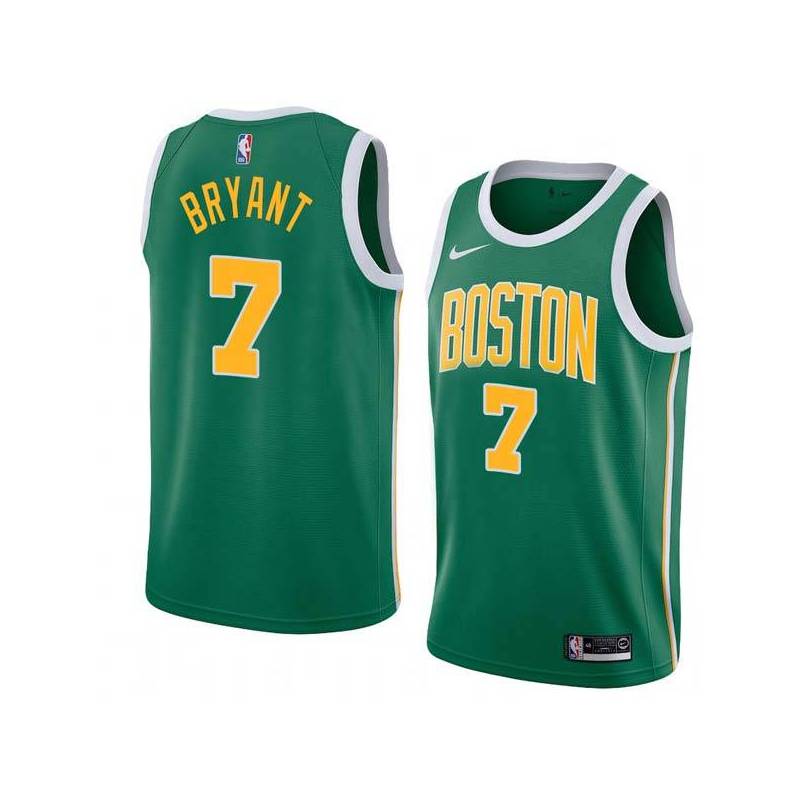 Green_Gold Em Bryant Twill Basketball Jersey -Celtics #7 Bryant Twill Jerseys, FREE SHIPPING