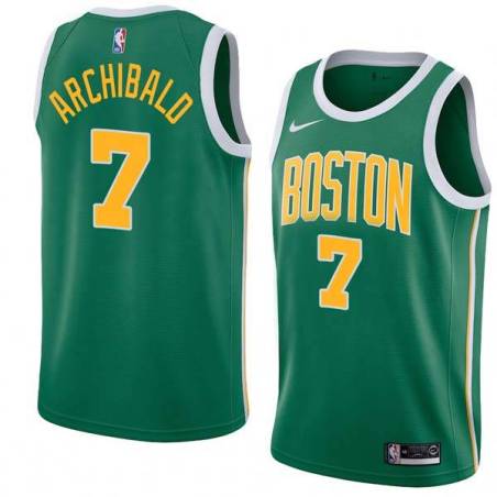 Green_Gold Tiny Archibald Twill Basketball Jersey -Celtics #7 Archibald Twill Jerseys, FREE SHIPPING