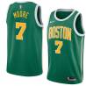 Green_Gold Mikki Moore Twill Basketball Jersey -Celtics #7 Moore Twill Jerseys, FREE SHIPPING