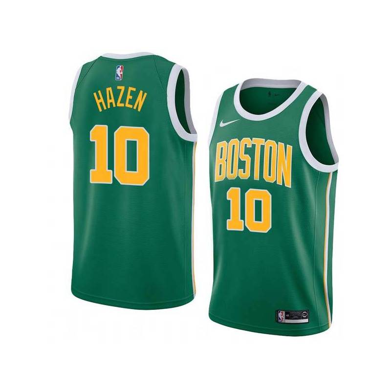 Green_Gold John Hazen Twill Basketball Jersey -Celtics #10 Hazen Twill Jerseys, FREE SHIPPING