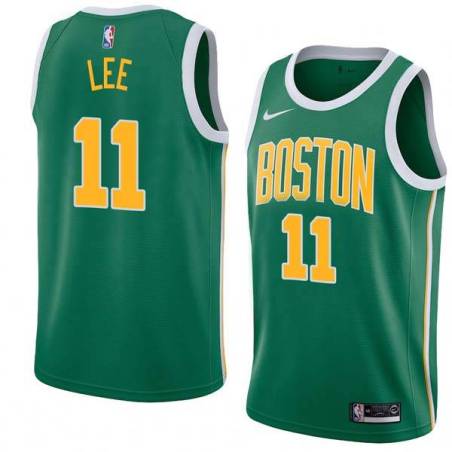 Green_Gold Courtney Lee Twill Basketball Jersey -Celtics #11 Lee Twill Jerseys, FREE SHIPPING