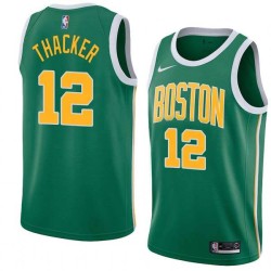 Green_Gold Tom Thacker Twill Basketball Jersey -Celtics #12 Thacker Twill Jerseys, FREE SHIPPING