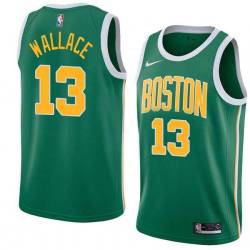 Green_Gold Red Wallace Twill Basketball Jersey -Celtics #13 Wallace Twill Jerseys, FREE SHIPPING