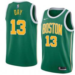 Green_Gold Todd Day Twill Basketball Jersey -Celtics #13 Day Twill Jerseys, FREE SHIPPING