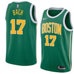 Green_Gold Johnny Bach Twill Basketball Jersey -Celtics #17 Bach Twill Jerseys, FREE SHIPPING