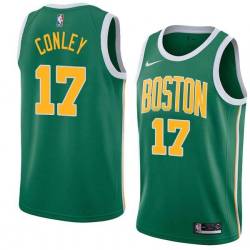 Green_Gold Gene Conley Twill Basketball Jersey -Celtics #17 Conley Twill Jerseys, FREE SHIPPING