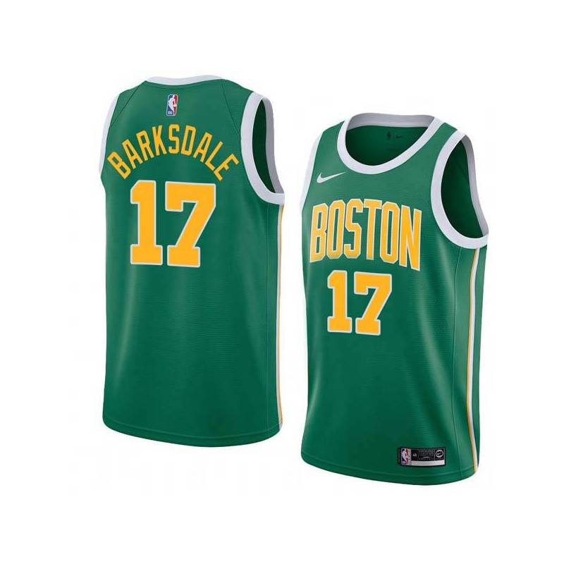 Green_Gold Don Barksdale Twill Basketball Jersey -Celtics #17 Barksdale Twill Jerseys, FREE SHIPPING