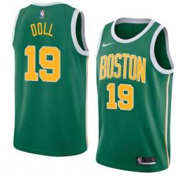 Green_Gold Bob Doll Twill Basketball Jersey -Celtics #19 Doll Twill Jerseys, FREE SHIPPING