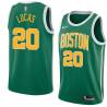 Green_Gold Al Lucas Twill Basketball Jersey -Celtics #20 Lucas Twill Jerseys, FREE SHIPPING