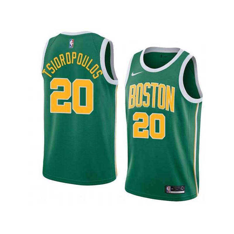 Green_Gold Lou Tsioropoulos Twill Basketball Jersey -Celtics #20 Tsioropoulos Twill Jerseys, FREE SHIPPING