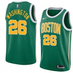 Green_Gold Kermit Washington Twill Basketball Jersey -Celtics #26 Washington Twill Jerseys, FREE SHIPPING