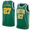 Green_Gold Kevin Stacom Twill Basketball Jersey -Celtics #27 Stacom Twill Jerseys, FREE SHIPPING