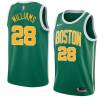 Green_Gold Willie Williams Twill Basketball Jersey -Celtics #28 Williams Twill Jerseys, FREE SHIPPING