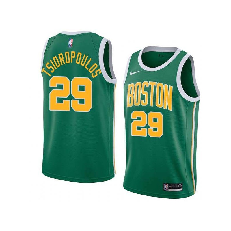 Green_Gold Lou Tsioropoulos Twill Basketball Jersey -Celtics #29 Tsioropoulos Twill Jerseys, FREE SHIPPING